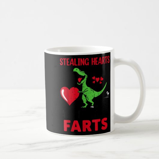Stealing Hearts And Blasting Farts T Rex Cute Todd コーヒーマグカップ (右)