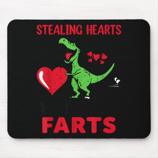 Stealing Hearts And Blasting Farts T Rex Cute Todd マウスパッド (正面)