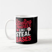 Stealing Hearts Like I Steal Ses かわいい バレンタイン コーヒーマグカップ (左)