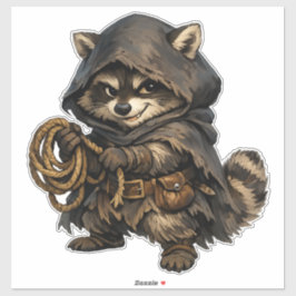 Stealthy Raccoon Rogue – Cute Thief Animal シール