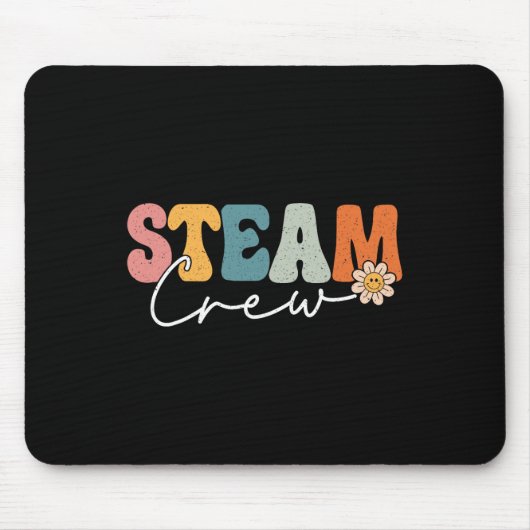 Steamクルー　学校へ行こう　科学　工学　テクノロジー　男子 マウスパッド (正面)