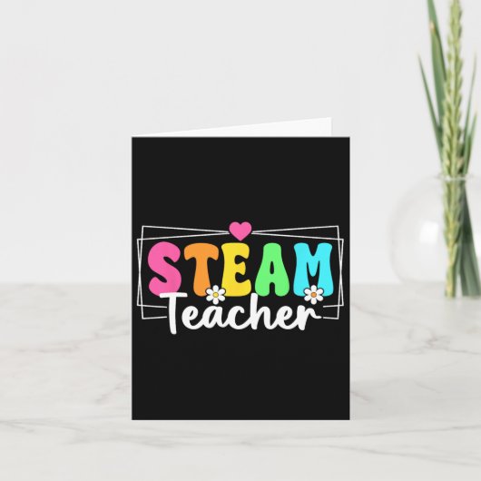 Steam教師のバックトゥスクールSTEM教師学生 カード (正面)