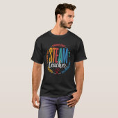 STEAM教師 科学 技術 芸術 数学 エンジニア Tシャツ (正面フル)