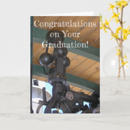 Steam Ahead卒業カード カード (黄色い花)