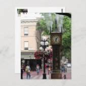 Steam Clock Gastown/Greetings From BC, Canada ポストカード (正面/裏面)