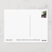 Steam Clock Gastown/Greetings From BC, Canada ポストカード (裏面)