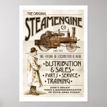Steam Engine フェイクCoポスタビクトリアンー
