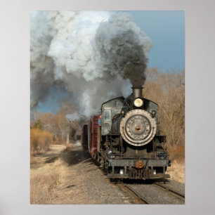 Steam Engine in the Sun Poster ポスター