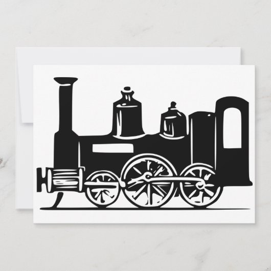 Steam Locomotive Invitations 招待状 (正面)