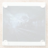 Steam Locomotive On A Dark Stormy Night ガラスコースター (裏面)
