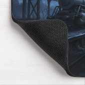 Steam Locomotive On A Dark Stormy Night マウスパッド (コーナー)