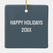 Steam Locomotive Train On a Mountain Trestle セラミックオーナメント (裏面)