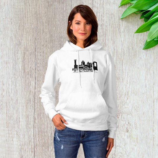 Steam Locomotive Womens Hoodie パーカ