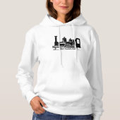 Steam Locomotive Womens Hoodie パーカ (正面)