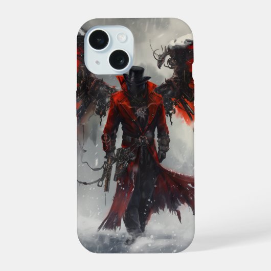 Steam Punk ファイアデーモン v2.0 iPhone 15ケース (裏面)