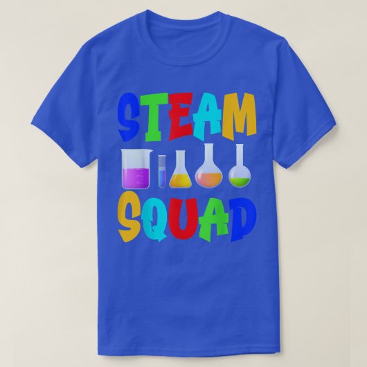 STEAM Squad Science Tech Engineering Math Art Subj Tシャツ (デザイン正面)