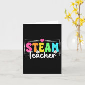 Steam Teacher Back To School Stem Teacher Students カード (黄色い花)