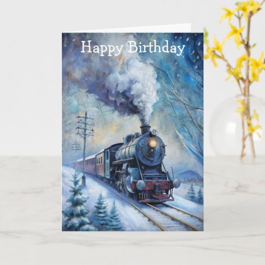 Steam Train カード (黄色い花)