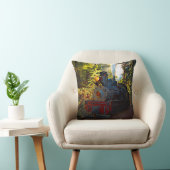 Steam Train Engine 7 Locomotive Railroad クッション (椅子)