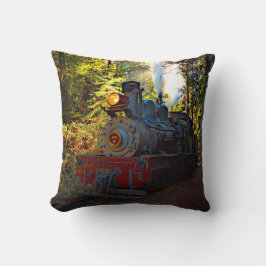 Steam Train Engine 7 Locomotive Railroad クッション