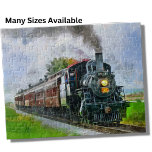 Steam Train Engine Locomotive Painting Railroad ジグソーパズル<br><div class="desc">Steam Train Painting Puzzle - see my store for more great Train Gifts.</div>