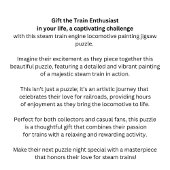 Steam Train Engine Locomotive Painting Railroad ジグソーパズル