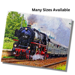 Steam Train Engine Locomotive Railroad ジグソーパズル