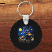 Steam Train Graphic For Men Boys Locomotive  キーホルダー (正面)