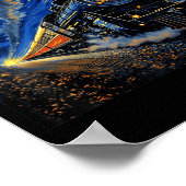 Steam Train Graphic For Men Boys Locomotive  ポスター (角)