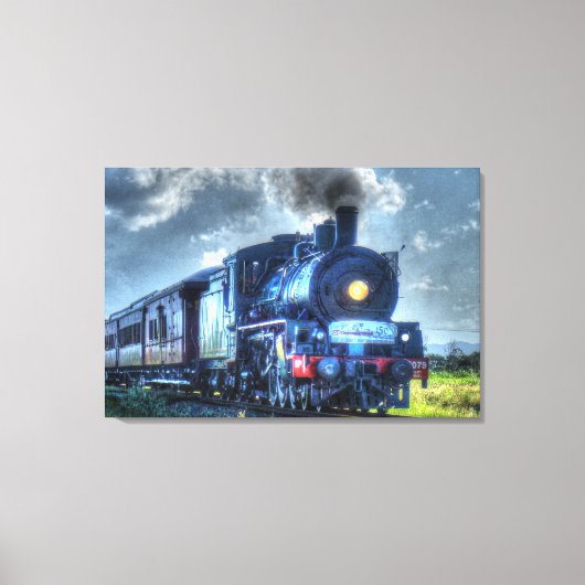 STEAM TRAIN QUEENSLAND AUSTRALIA WITH ART EFFECTS キャンバスプリント (正面)