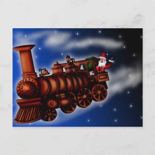Steam Train Santa、はがき シーズンポストカード (正面)