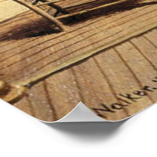 Steamboatのカードプレイヤー,ヴィンテージ絵画 ポスター (角)