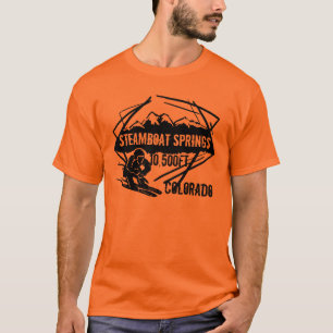 Steamboat Springsコロラド州のスキー高度のティー Tシャツ