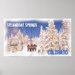 Steamboat Springsコロラド州ポスター ポスター