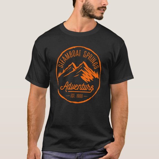Steamboat Springs Colorado mountains rivers hot sp Tシャツ (正面)