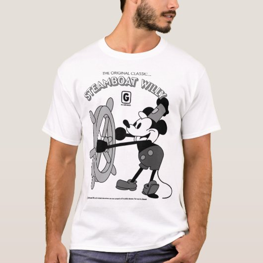 Steamboat Willie Retro T-Shirt  Tシャツ (正面)