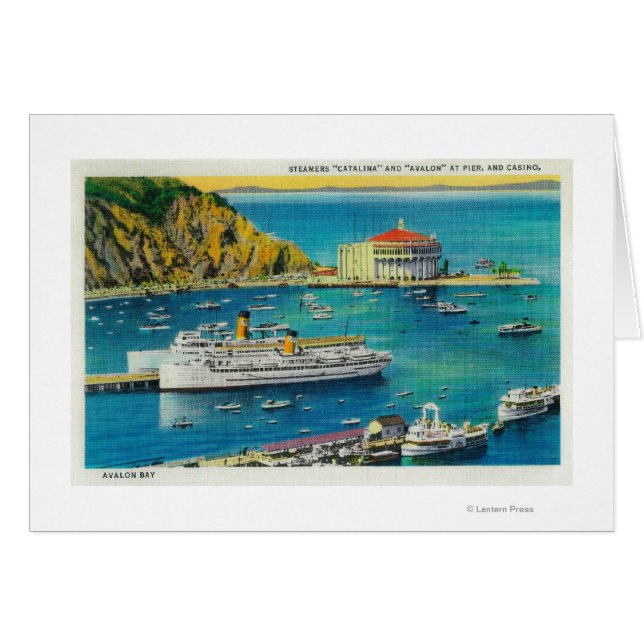 Steamers CatalinaとAvalon at Pier、Casino (正面横)