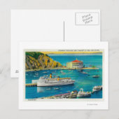 Steamers CatalinaとAvalon at Pier、Casino ポストカード (正面/裏面)