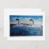 Steamers Ticonderoga and Vermont, Burlington, VT ポストカード (正面/裏面)