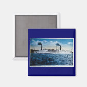 Steamers Ticonderoga and Vermont, Burlington, VT マグネット (正面/裏面)