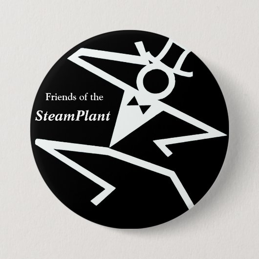 SteamPlantのロゴIVの友人 缶バッジ (正面)
