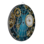 Steampnターコイズ背景(ギア) ダーツボード (正面左)