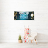 Steampnターコイズ背景(ギア) 横断幕 (インサイチュ)