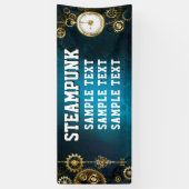 Steampnターコイズ背景(ギア) 横断幕 (縦)