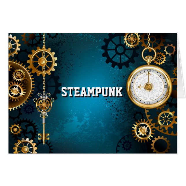 Steampunターコイズの背景(ギア) (正面横)