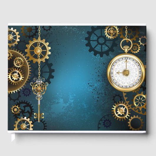 Steampunターコイズの背景(ギア) ゲストブック (正面)