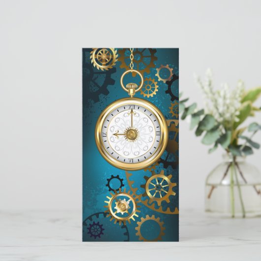 Steampunターコイズの背景(ギア) シーズンカード (スタンド正面)
