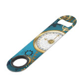 Steampunターコイズの背景(ギア) スピード栓抜き (正面アングル)