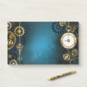 Steampunターコイズの背景(ギア) ポストイット (デスク)