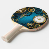 Steampunターコイズの背景(ギア) 卓球ラケット (正面アングル)
